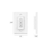 6 Channel AC135-06 RF Wireless Wall Switch, Radio Wall Type Emitter, White.
